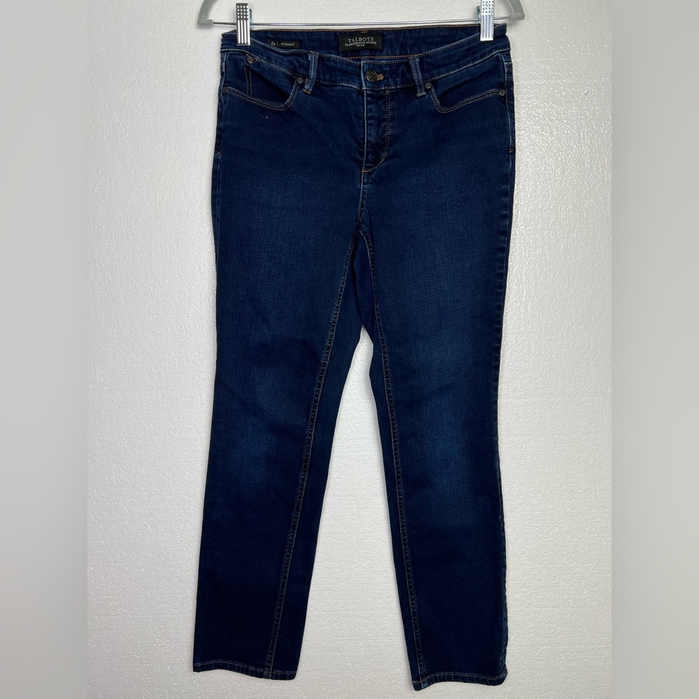 Talbots flawless five pocket straight jeans 6p